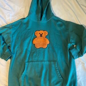 Green Forever 21 teddy bear hoodie